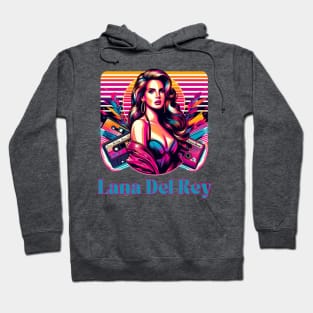 Lana Del Rey - Retro Sunset Serenade Hoodie